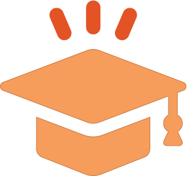 Education Icon - Graduation hat.